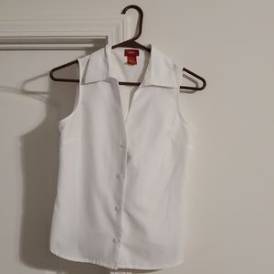 White button down tank